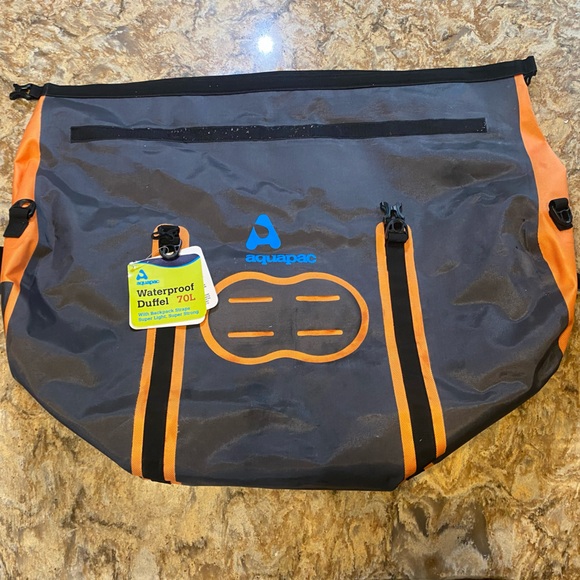 70L Upano Waterproof Duffel Bag from Aquapac - Boating Bag Camping Back Pack - Picture 5 of 13
